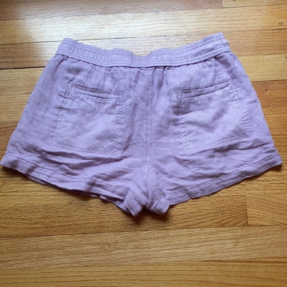Lou & Grey Lavender Linen Size Small Shorts - Picture 4 of 5